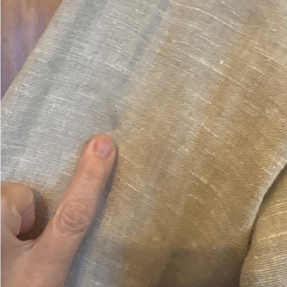 Harve Benard by Benard Holtzman light beige 3 button linen blazer jacket SIZE 14 - Picture 4 of 5